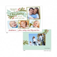 Christmas Digital Photo Cards, Christmas Eve Sprig Banner, Take Note Designs